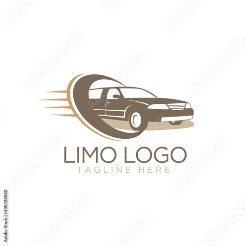 Limousine Logo Design Vector Template