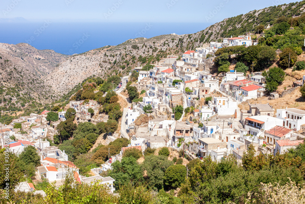 Panoramic of the mountains of the islands of Greece