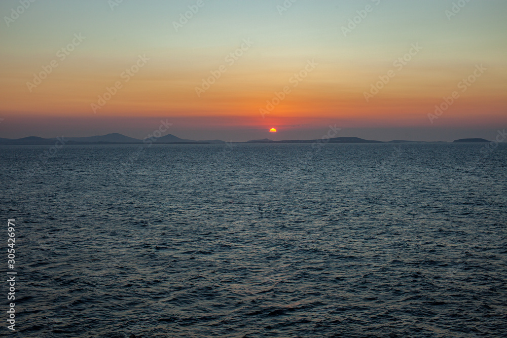 Obraz premium Sunset on Naxos Island, Greek Islands