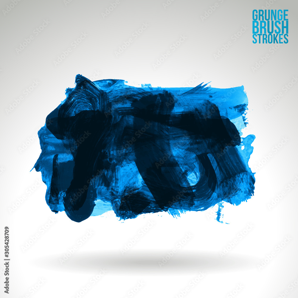 Fototapeta premium Brush stroke and texture. Grunge vector abstract hand - painted element. Underline and border design.