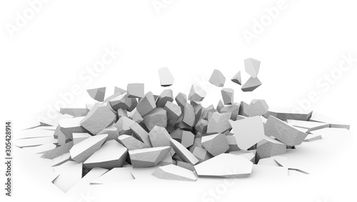 Concrete slab floor shell hole