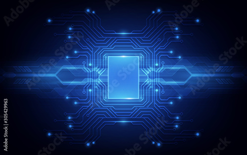 Abstract technology chip processor background circuit board
