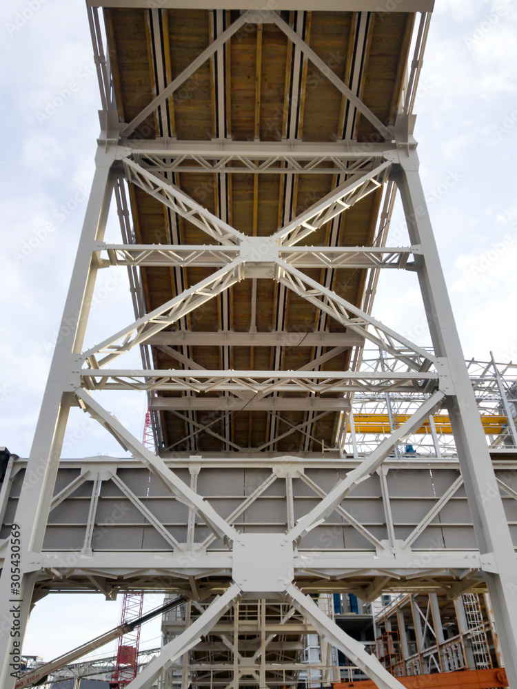 Gallery for transporting ore. Mining and processing plant. Sylvinite mining. Building. Petrikov District, Republic of Belarus.