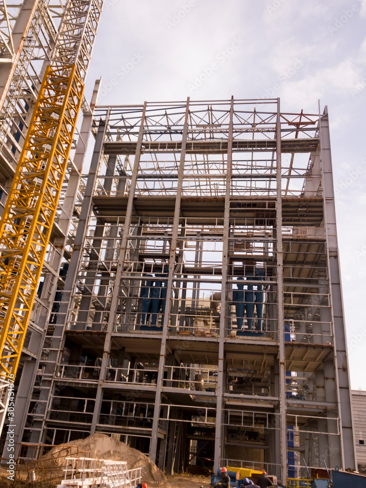 The construction of an enrichment factory. Mining and processing plant. Sylvinite mining. Petrikov District, Republic of Belarus. The construction of an enrichment factory. Mining and processing plant. Sylvinite mining. Petrikov District, Republic of Belarus.