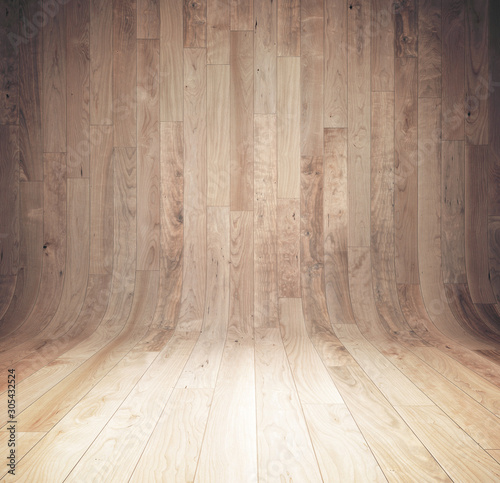 Fototapeta Naklejka Na Ścianę i Meble -  Curved wooden background