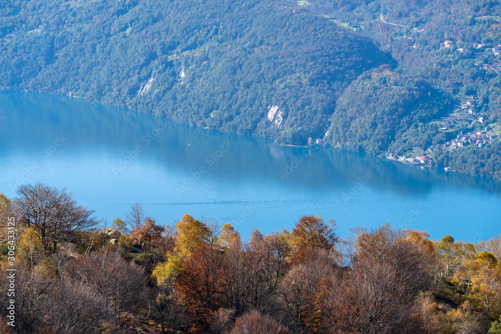 Lake Orta, Italy. View from Mt Mottarone