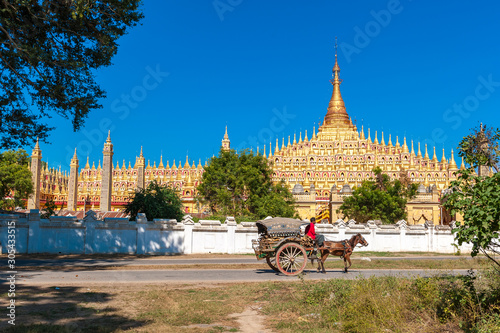 Thanboddhay pagoda, unique temple housing over 500000 images of the Buddha, Monywa, Myanmar photo