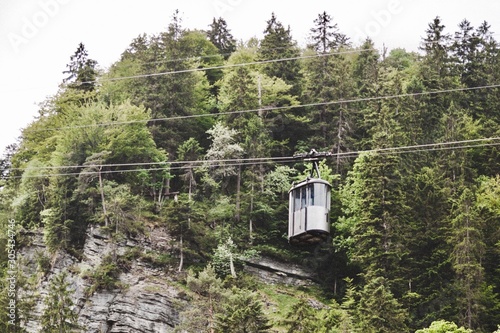 cable railway in the mountains