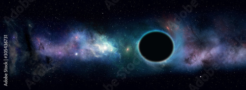 black hole star field photo