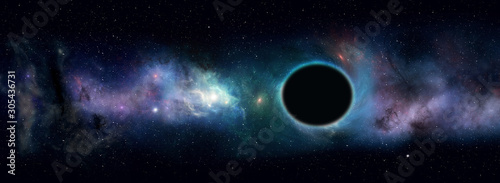 Vászonkép black hole star field