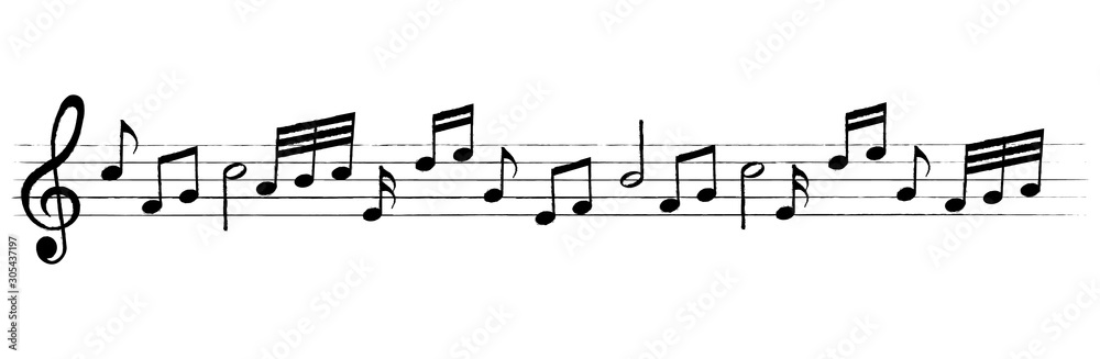 musical notes melody on transparent background musical notes melody on transparent background