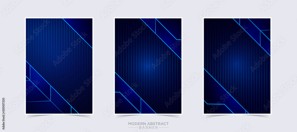 Modern Abstract Banner With Hexagonal Shape In 3D Style