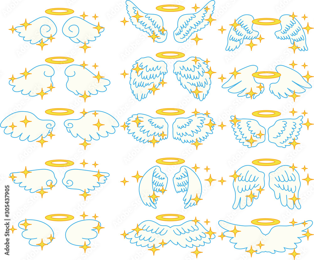 Cute Pop Angel wings with angel ring and glitter set Cute Pop Angel wings with angel ring and glitter set