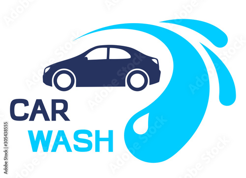 Car and water drops