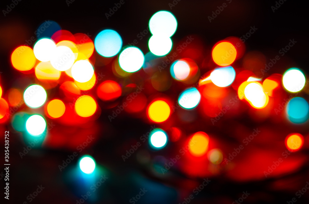 Blurry lights. Garland lights are blurry. Defocus. Blurry lights. Garland lights are blurry. Defocus.