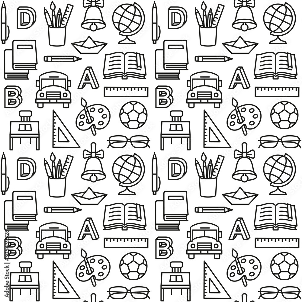 School education background icon set