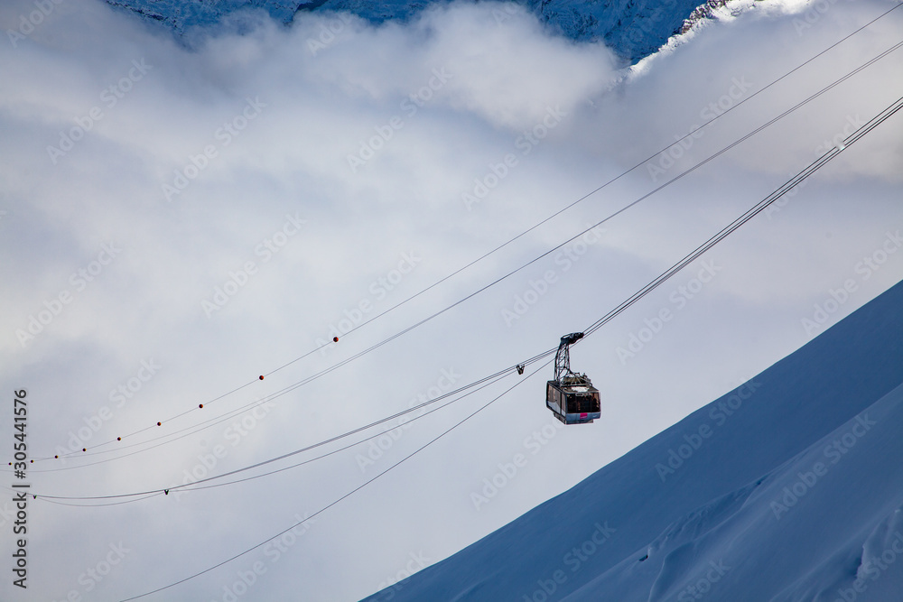 Obraz premium amazing snow covered peaks in the Swiss alps Jungfrau region from Schilthorn