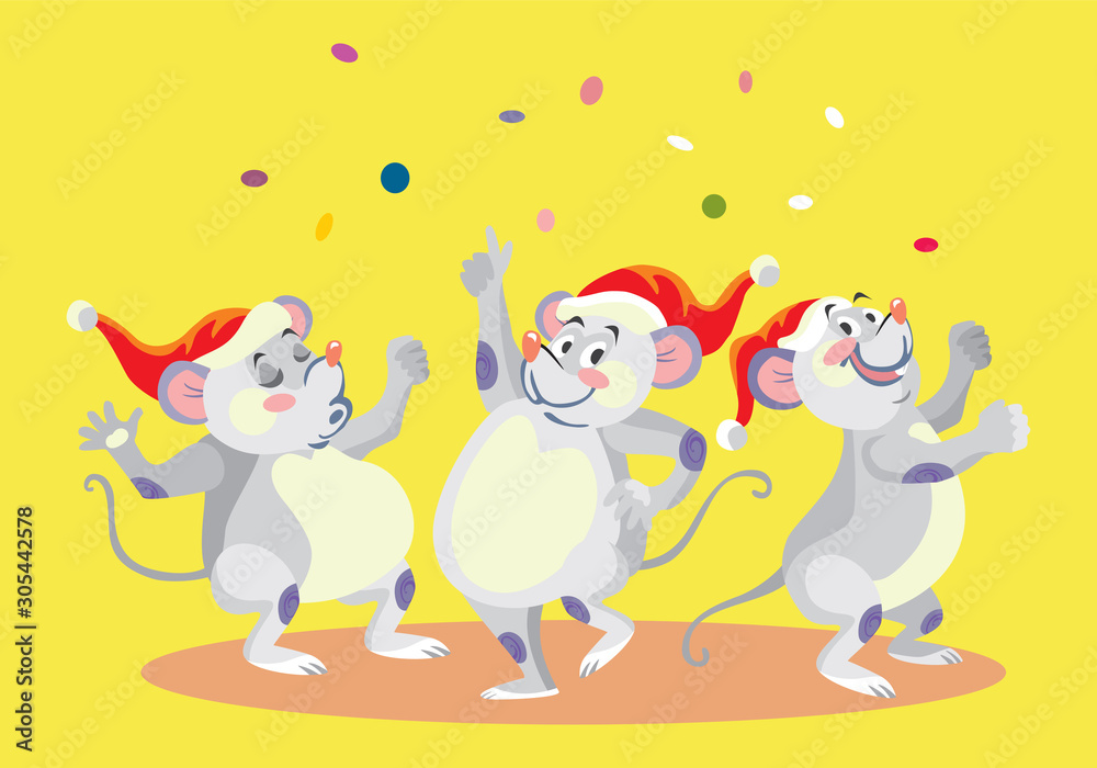 Vector Christmass mouses