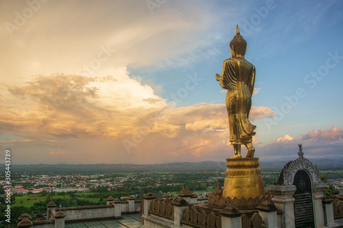 Wat Phra That Khao Noi in the evening on October 27,2019 in nan,Thailand. © sittichai