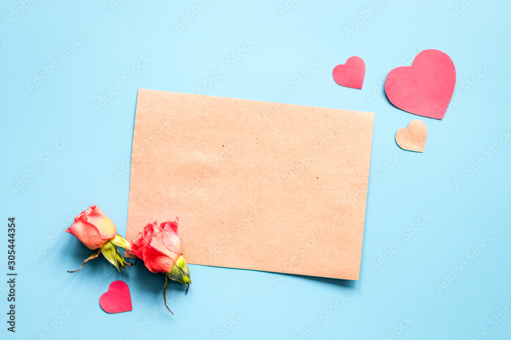 concept of Valentine's Day with heart background mock up concept of Valentine's Day with heart background mock up