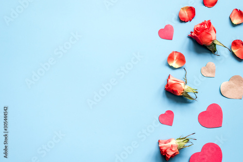 concept of Valentine s Day with heart background mock up