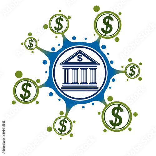 Banking conceptual logo, un...
