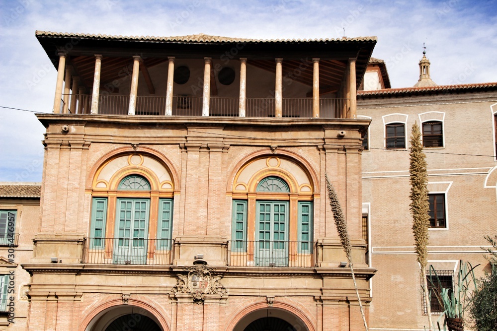 Old Episcopal Palace facade in Murcia