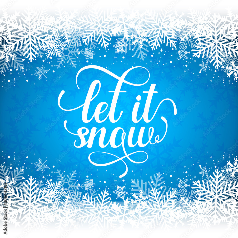 Blue Christmas background with snowflakes. Blue Christmas background with snowflakes.