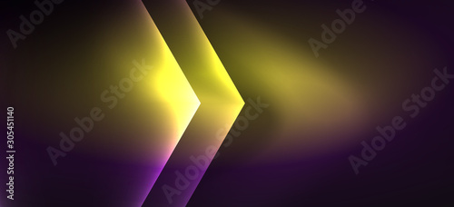 Shiny hexagon neon template. Futuristic digital technology concept. Vector abstract graphic design.