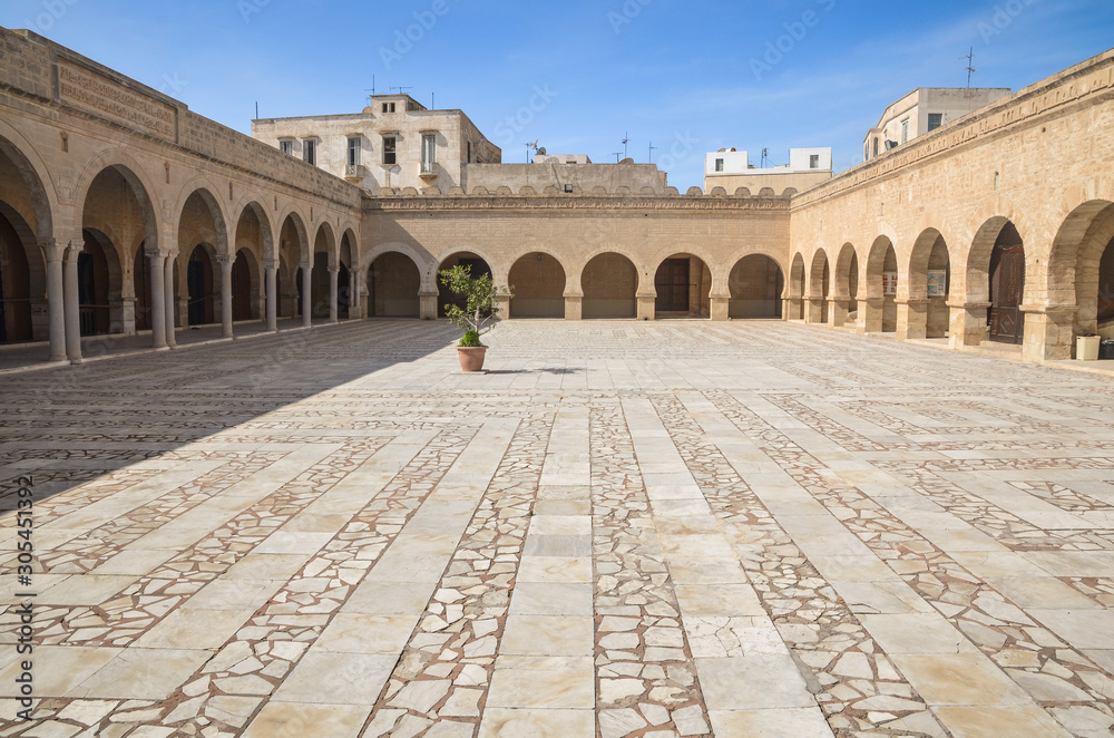 Courtyard of the Great Mosque in Sousse, Tunisia.