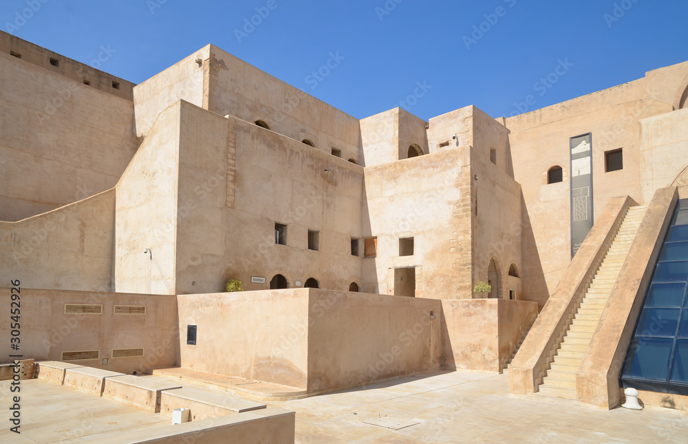 The courtyard of the kasbah fortress in Sousse, Tunisia.