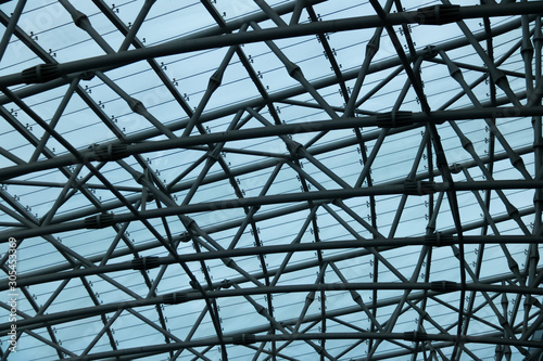 glass and steel construction background