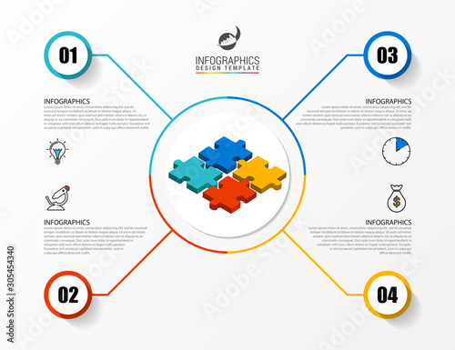Infographic design template. Creative concept with 4 steps