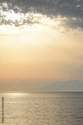 Seascape - view of Samothraki on sunset
