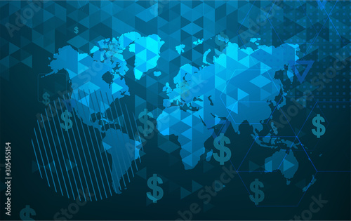 Abstract crypto currency illustration