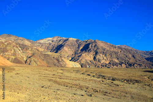 Landscape on Artists Drive in Death Valley in California in the USA 