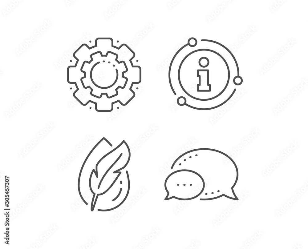 Hypoallergenic tested line icon. Chat bubble, info sign elements. Feather sign. No synthetic symbol. Linear hypoallergenic tested outline icon. Information bubble. Vector Hypoallergenic tested line icon. Chat bubble, info sign elements. Feather sign. No synthetic symbol. Linear hypoallergenic tested outline icon. Information bubble. Vector