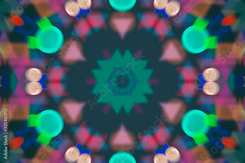 Kaleidoscope. Abstract dreamy style generative art texture. Colorful