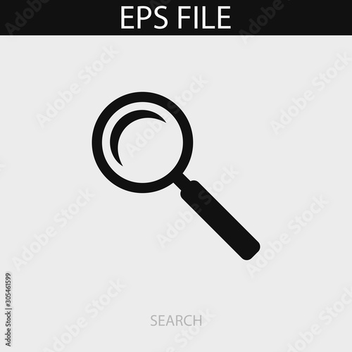 Search icon, magnify glass. EPS vector file