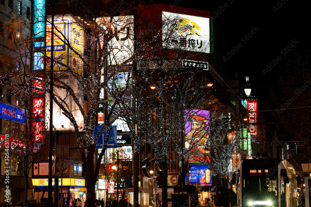 Fototapeta 写真素材: 《北海道》札幌・すすきの歓楽街