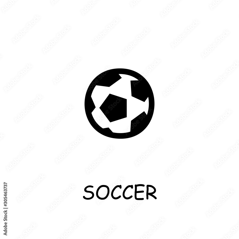Soccer Ball flat vector icon