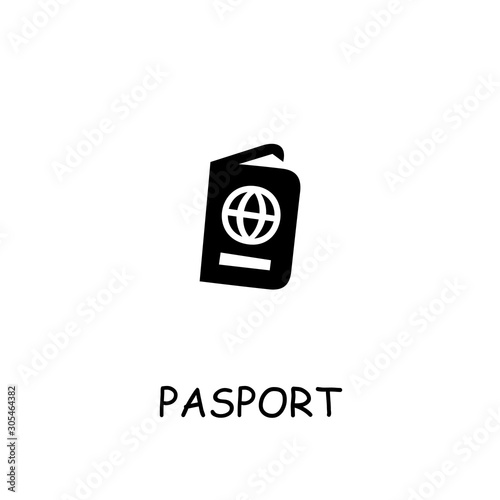 Pasport flat vector icon