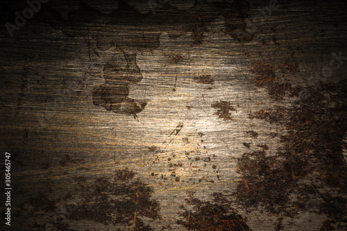 Abstract pattern of rust on old metal textured surface for background. Toned