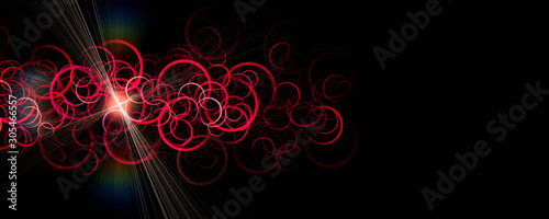 Powerful circle panorama background design illustration with light