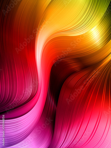 Abstract geometric gradient background of dynamic shapes of moving fluid flows
