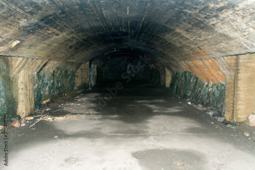 Karelia. Medvezhegorsk. Finnish military fortifications of world war II - tunnel barracks