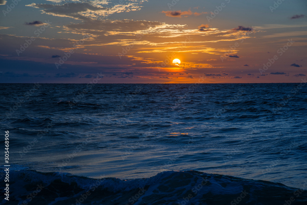 Sunrise on the Black Sea. Odessa, Ukraine