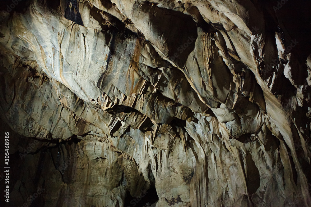 Rock formations in cave