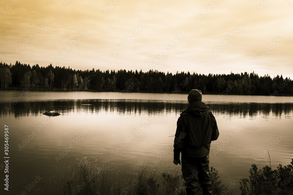 Flyfishing at dawn