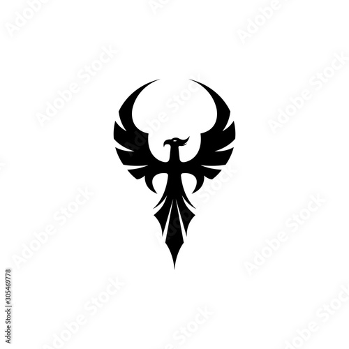 Vector illustration of legendary phoenix
